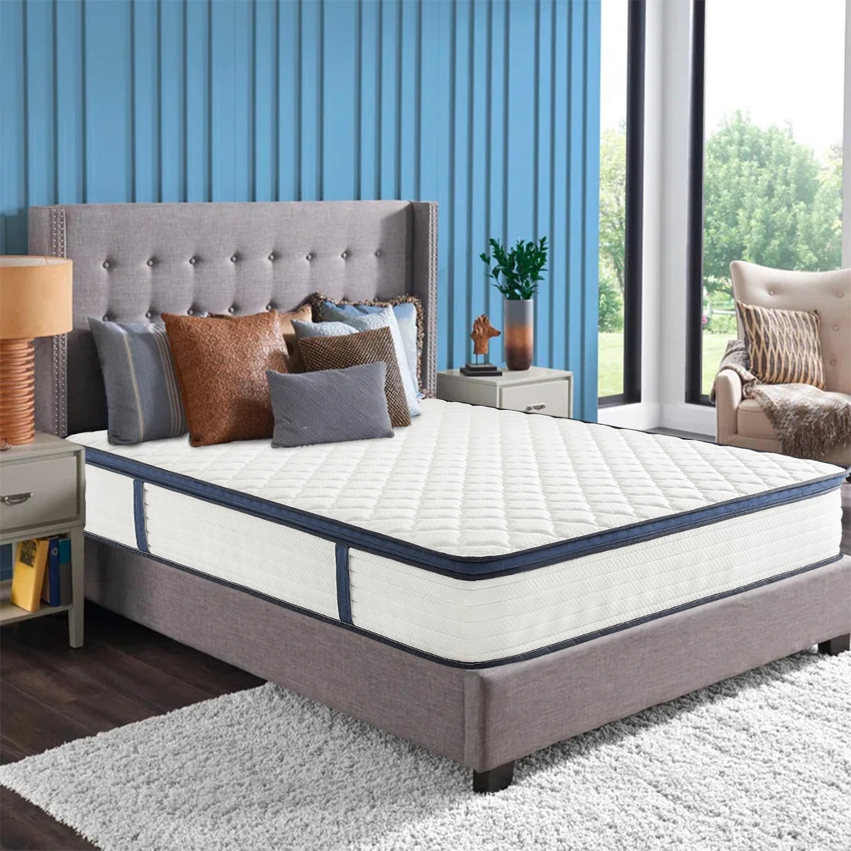QUEEN SIZE GEL MEMORY FOAM HYBRID MATTRESS