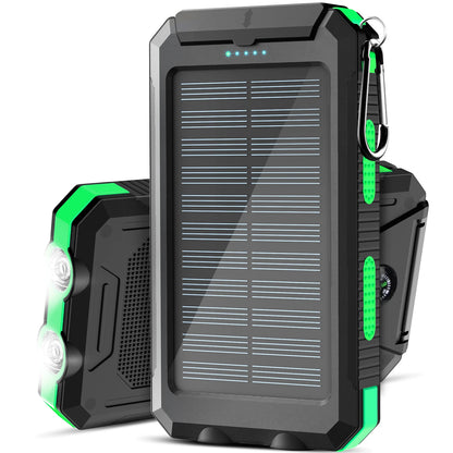 38800mAh LIGHTWEIGHT MOBILE SOLAR POWER BANK W/BUILT-IN CABLE