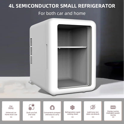 4-liter- Portable Mini Car Refrigerator Freezer Car & Home