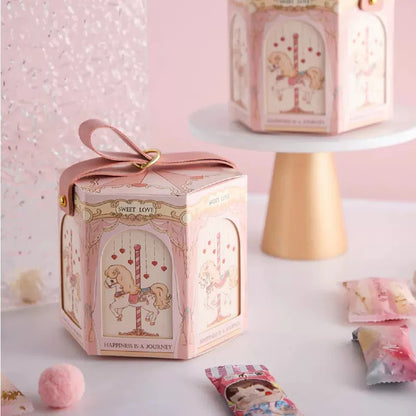 GIFT DISTRIBUTION BOX, CAROUSEL HORSES CANDY BO