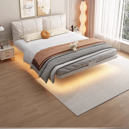 Modern Luxury Floating Frame Bed Design Furniture