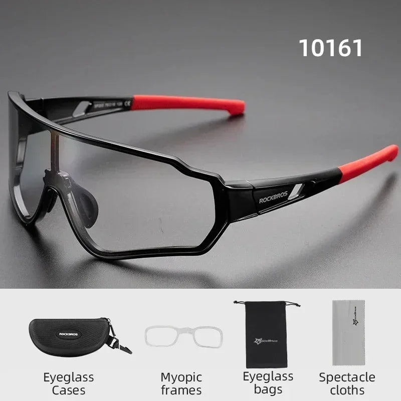 PHOTOCHROMIC UNISEX ROAD RACING CYCLING SUNGLASSES EYEWEAR