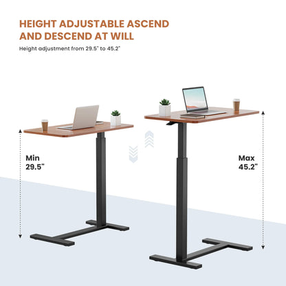 SOFA TABLE W/HIDDEN WHEELS & ADJUSTABLE HEIGHT