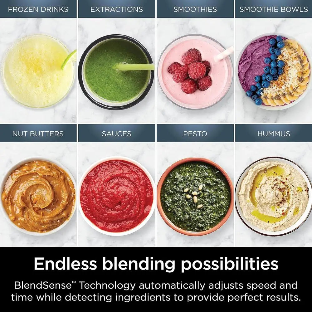 1800-Watt, 72 oz, 2 x 24-oz cups -Powerful Compact Design Blender W/Smart Technology