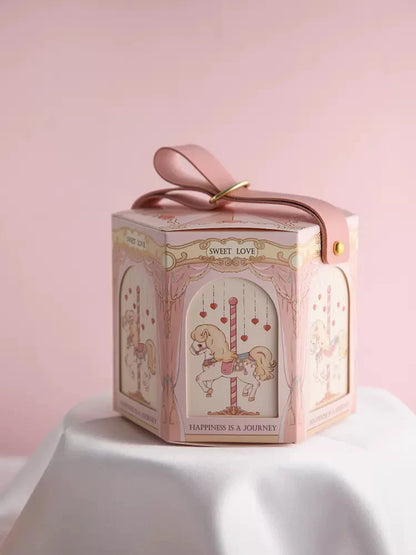 GIFT DISTRIBUTION BOX, CAROUSEL HORSES CANDY BO