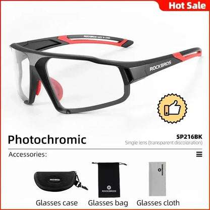 PHOTOCHROMIC UNISEX ROAD RACING CYCLING SUNGLASSES EYEWEAR
