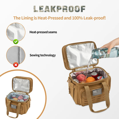 18L - TACTICAL LEAK PROOF  EXPANDABLE COOLER BAG/LUNCH BOX