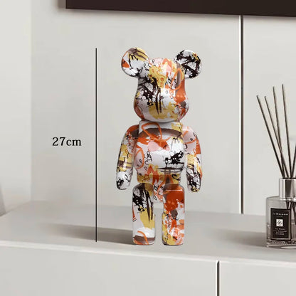 27cm - Graffiti Bear Resin Statue/Ornaments, Bear Decor