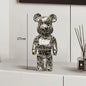 27cm - PAINTED GRAFFITI BEAR RESIN DESKTOP STATUE/ORNAMENTS