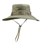 Summer Men Bucket Hat Outdoor UV Protection Wide Brim Panama Safari Hunting Hiking Hat Mesh Fisherman Hat Beach Cap 2035