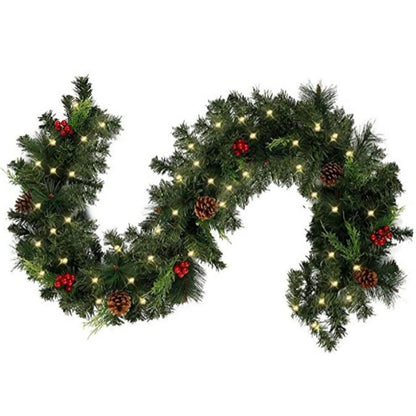 10ft - ARTIFICIAL CHRISTMAS GREEN GARLAND WREATH DECORATION