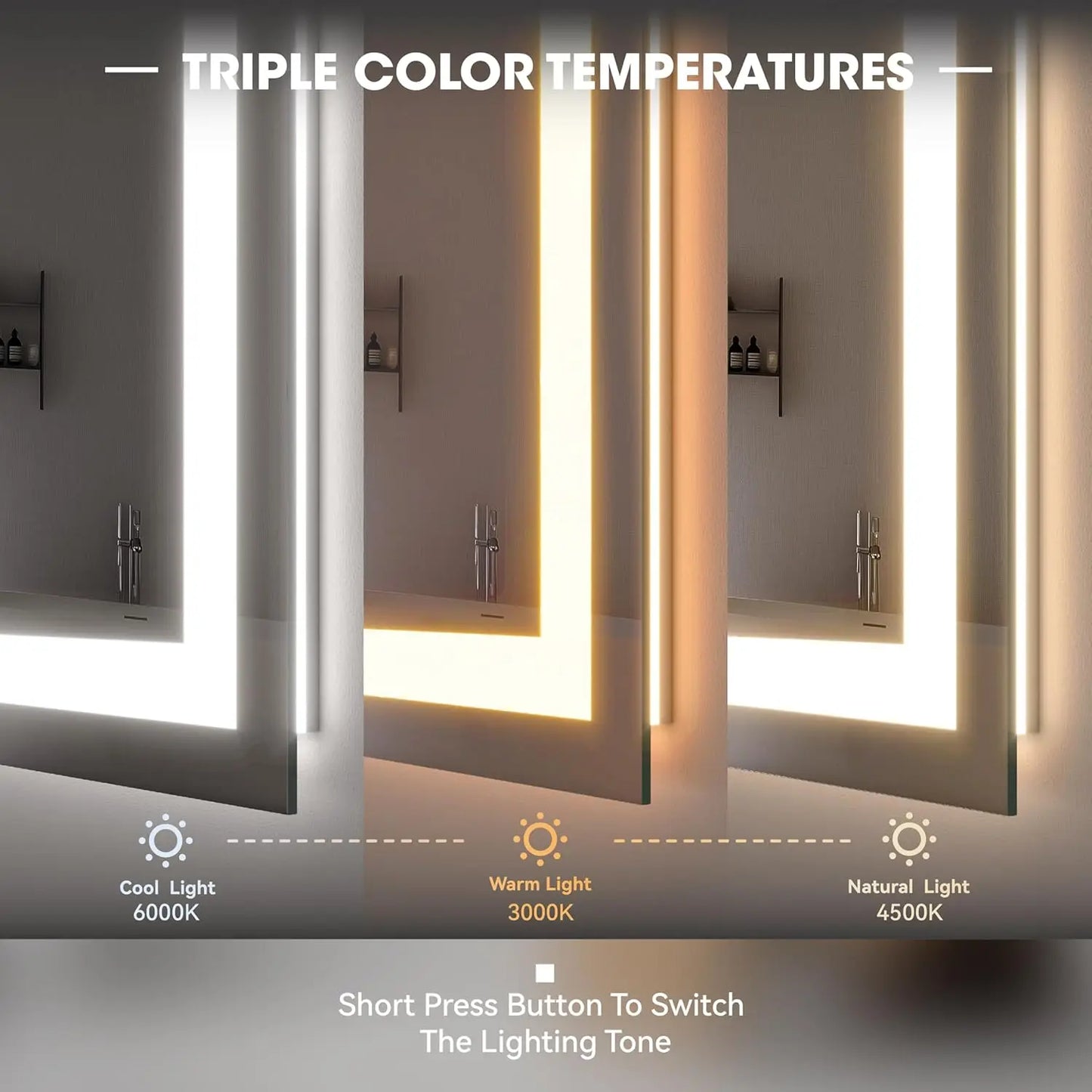 36in X 28in - BEAUTIFUL FAN SHAPED LED FRONT LIT MIRROR