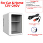 E-ACE 4L Car Refrigerator Mini Fridge Freezer Car & Home Use Portable Compressor Cooler Ice Box for Camping Summer Essential