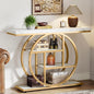 41.3-Inches, 4-TIER - CONSOLE TABLE INDUSTRIAL NARROW ACCENT ENTRYWAY