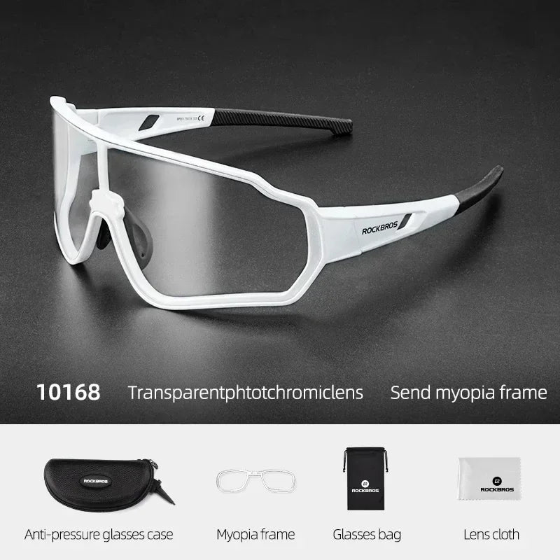 PHOTOCHROMIC UNISEX ROAD RACING CYCLING SUNGLASSES EYEWEAR