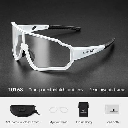 PHOTOCHROMIC UNISEX ROAD RACING CYCLING SUNGLASSES EYEWEAR
