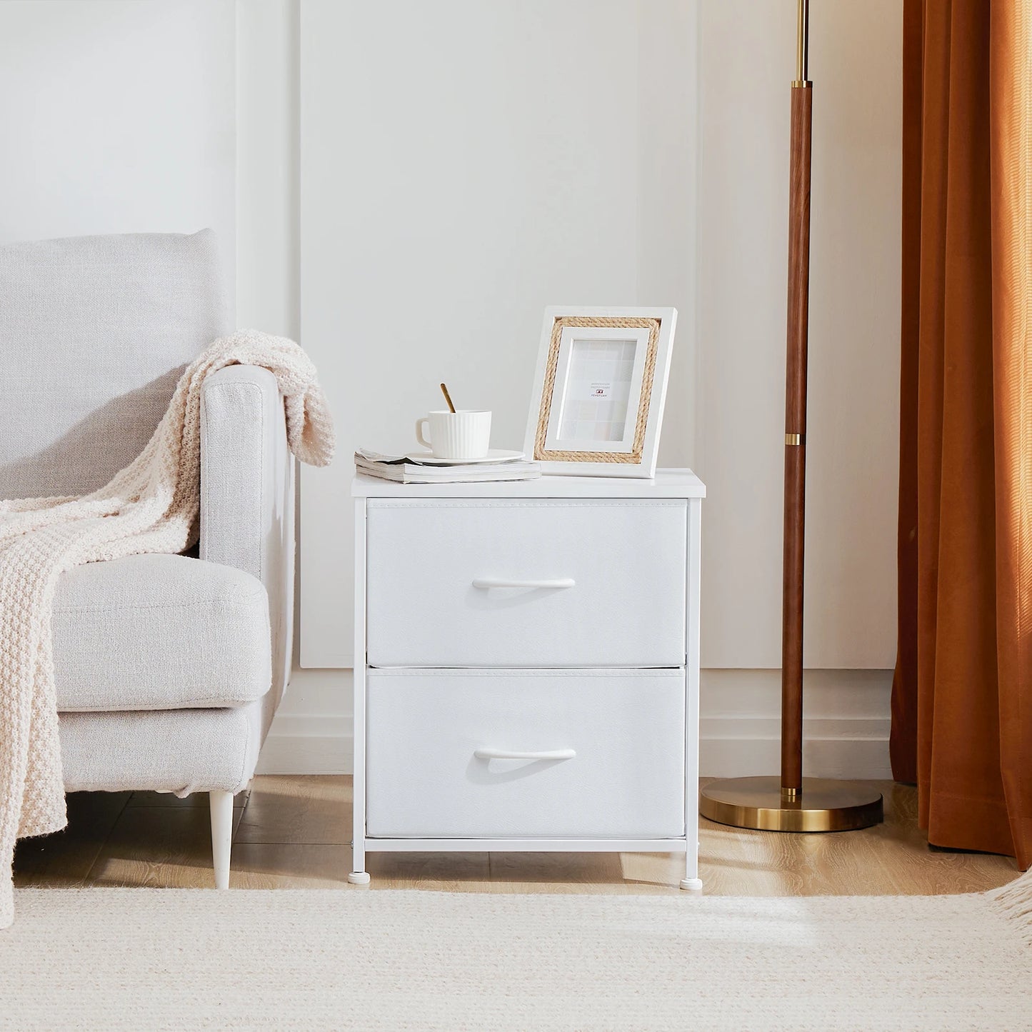 LIVING ROOM CABINET, BEDSIDE NIGHT STANDS