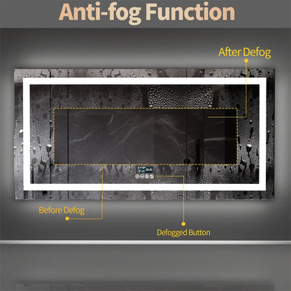 SMART LED XXL BATHROOM VANITY MIRROR W/BLUETOOTH