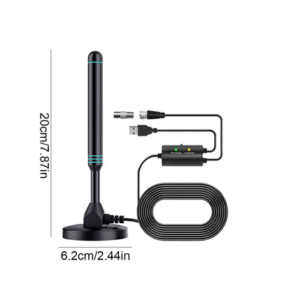 4K/1080P - 480-Mile Range HD Digital Outdoor TV Antenna W/Signal Amplifier