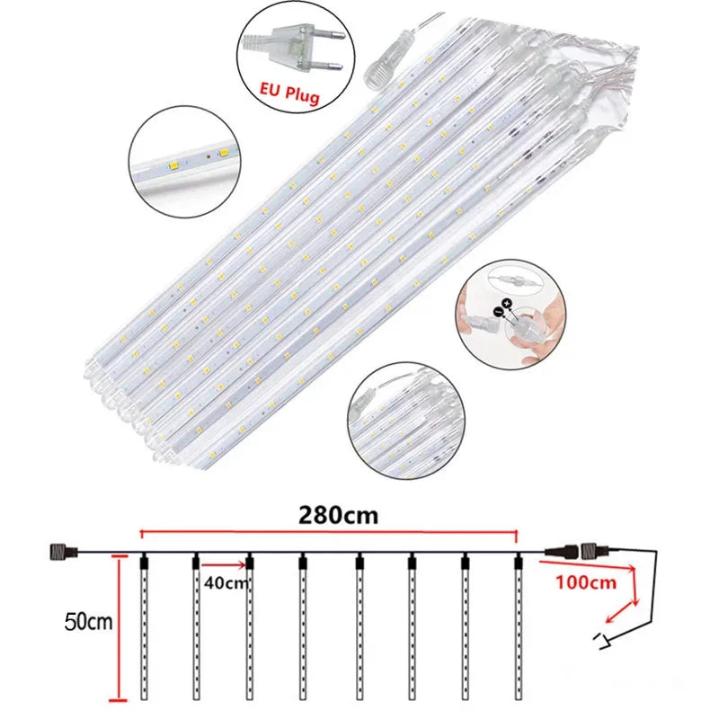 CHRISTMAS METEOR SHOWER, RAIN DROP FALLING DECORATION