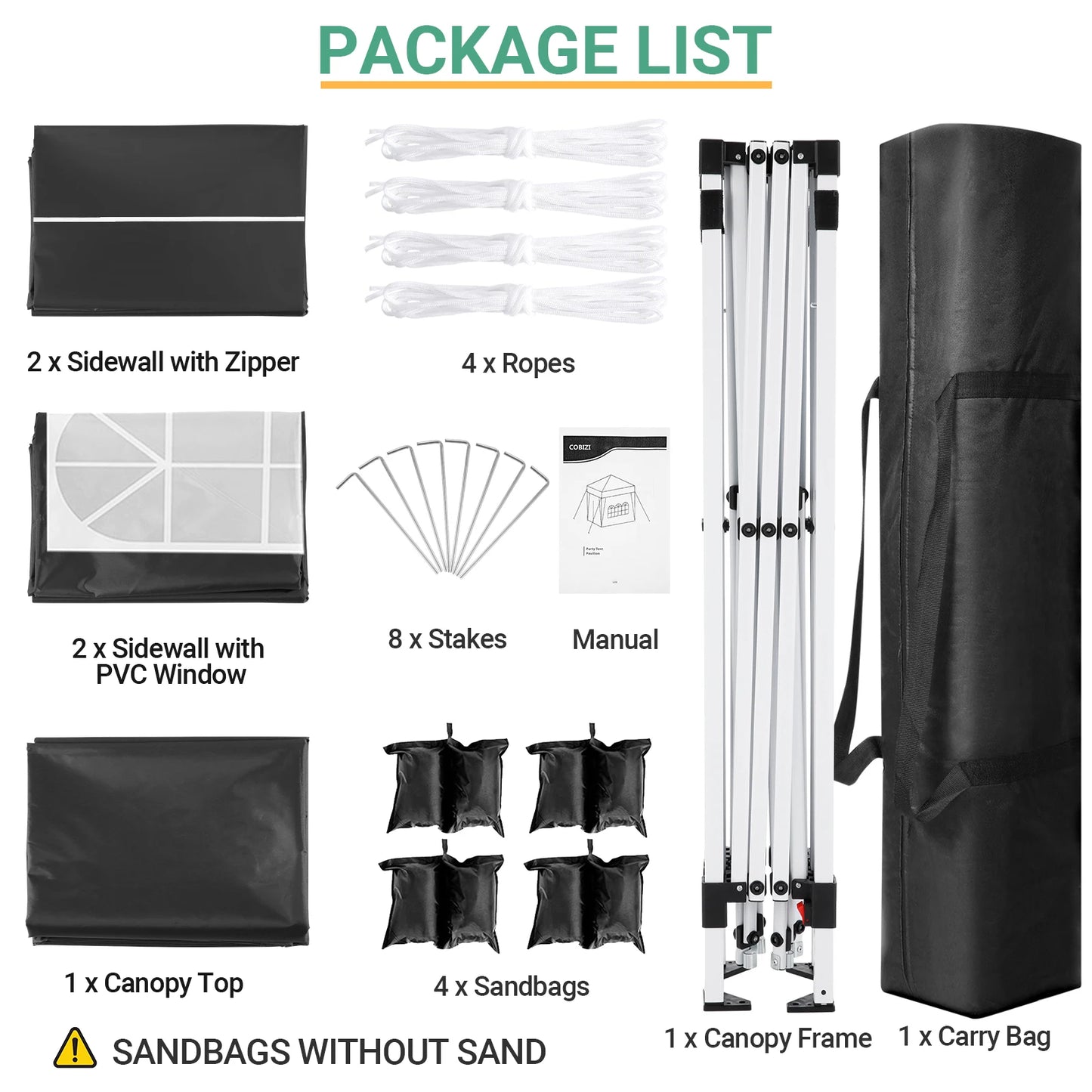 10-Foot x 10-FOOT  - POP-UP CANOPY W/4 REMOVABLE SIDEWALLS & AIR VENT