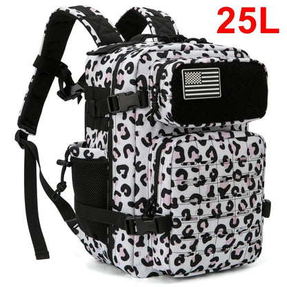 25L - TACTICAL OUTDOOR HIKING BACKPACK W/DUAL BOTTLE HOLDER