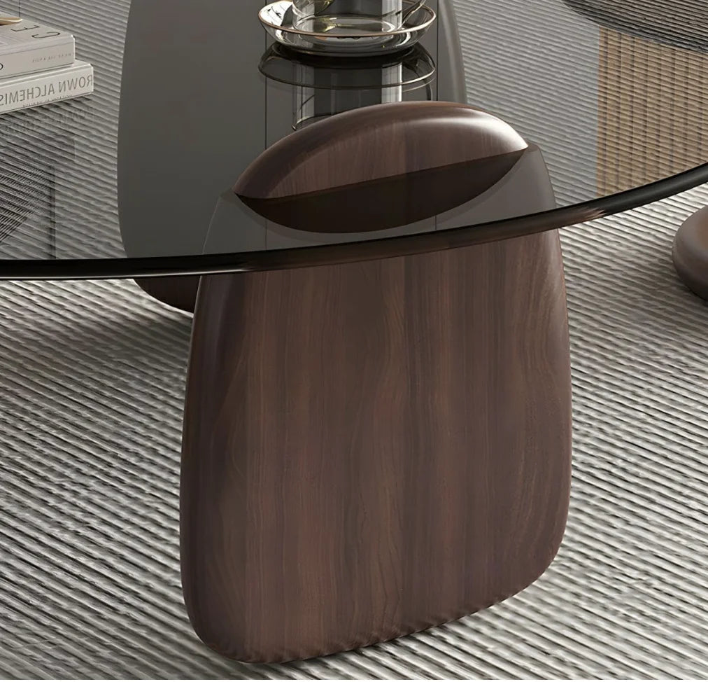 20"/31.5"/35.5", SET OF 2 - ROUND RUSTIC ACCENT LOW COFFEE NESTING TABLES