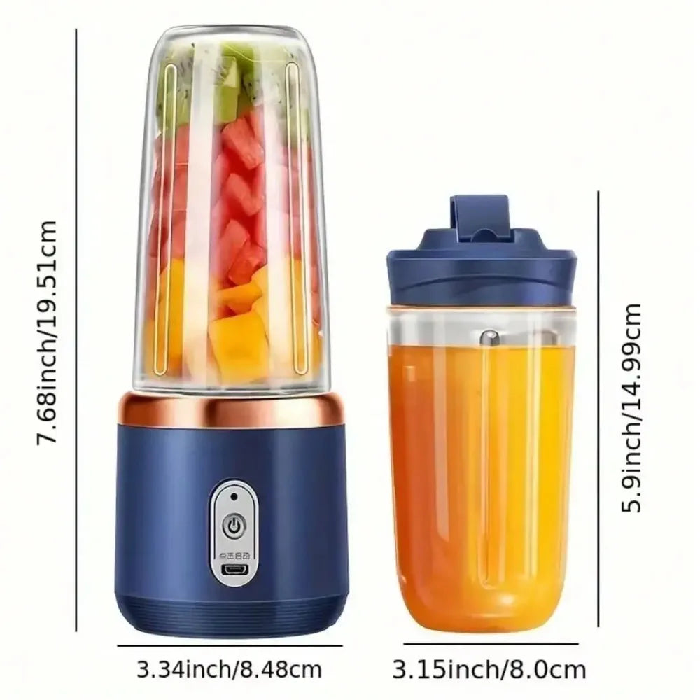 380ml - Portable Rechargeable Blender & Juicer Cup, Smoothie Maker