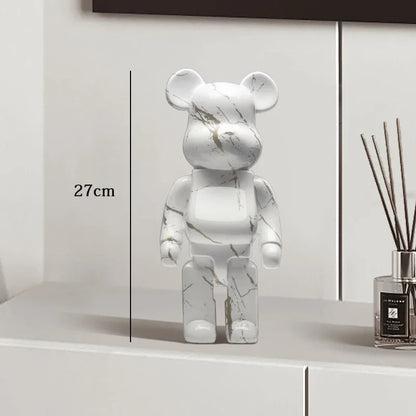 27cm - PAINTED GRAFFITI BEAR RESIN DESKTOP STATUE/ORNAMENTS