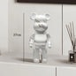 27cm - PAINTED GRAFFITI BEAR RESIN DESKTOP STATUE/ORNAMENTS