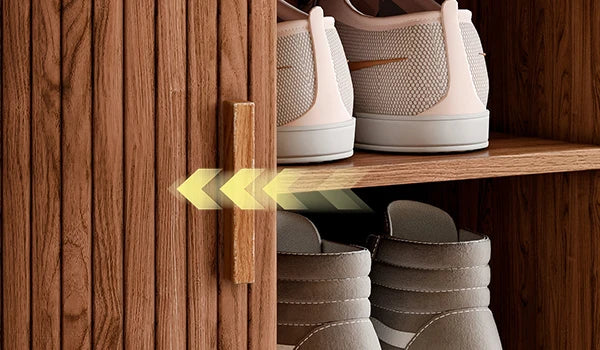 43.3in - SHOE STORAGE BENCH ORGANIZER W/STORAGE SHELVES & REMOBVhoe Storage Bench, 3 Tier Shoe Rack Bench Organizer with Storage, Cushion and Sliding Door Removable