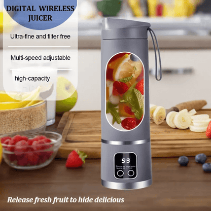 3pcs - PORTABLE MULTIFUNCTION  JUICER W/DIGITAL DISPLAY & USB CHARGING