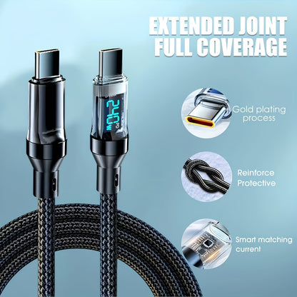 5A, 80W - SUPER FAST CHARGING USB-C W/LED REAL TIME DISPLAY