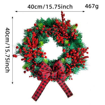 15.75in -  ARTIFICIAL RUSTIC STYLE CHRISTMAS FRONT DOOR WREATHS