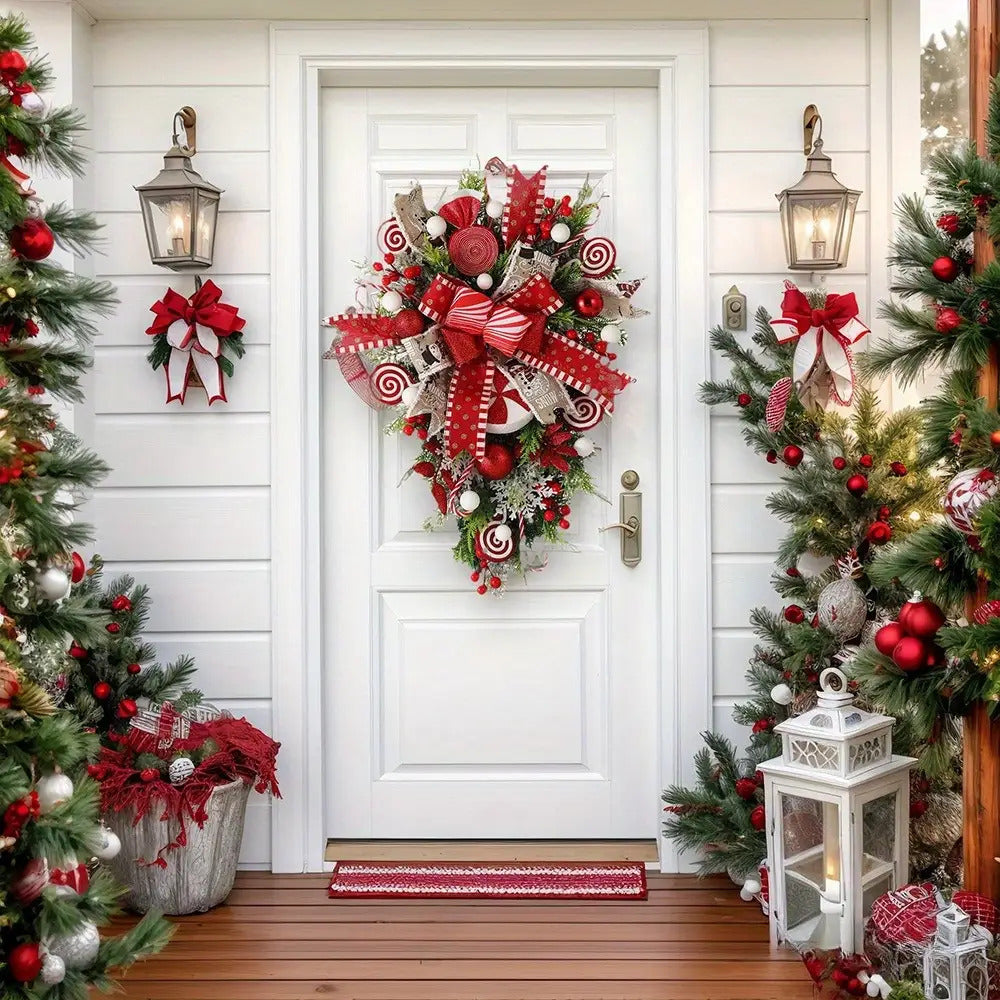 LUXURIOUS ELEGANT CHRISTMAS FRONT DOOR WREATH DECORATIONS