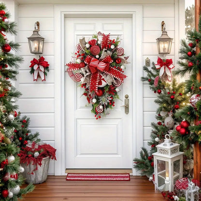 LUXURIOUS ELEGANT CHRISTMAS FRONT DOOR WREATH DECORATIONS