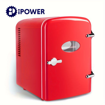 4L - PORTABLE MINI REFRIGERATOR, WARM/COOLER, SIX CAN CAPACITY
