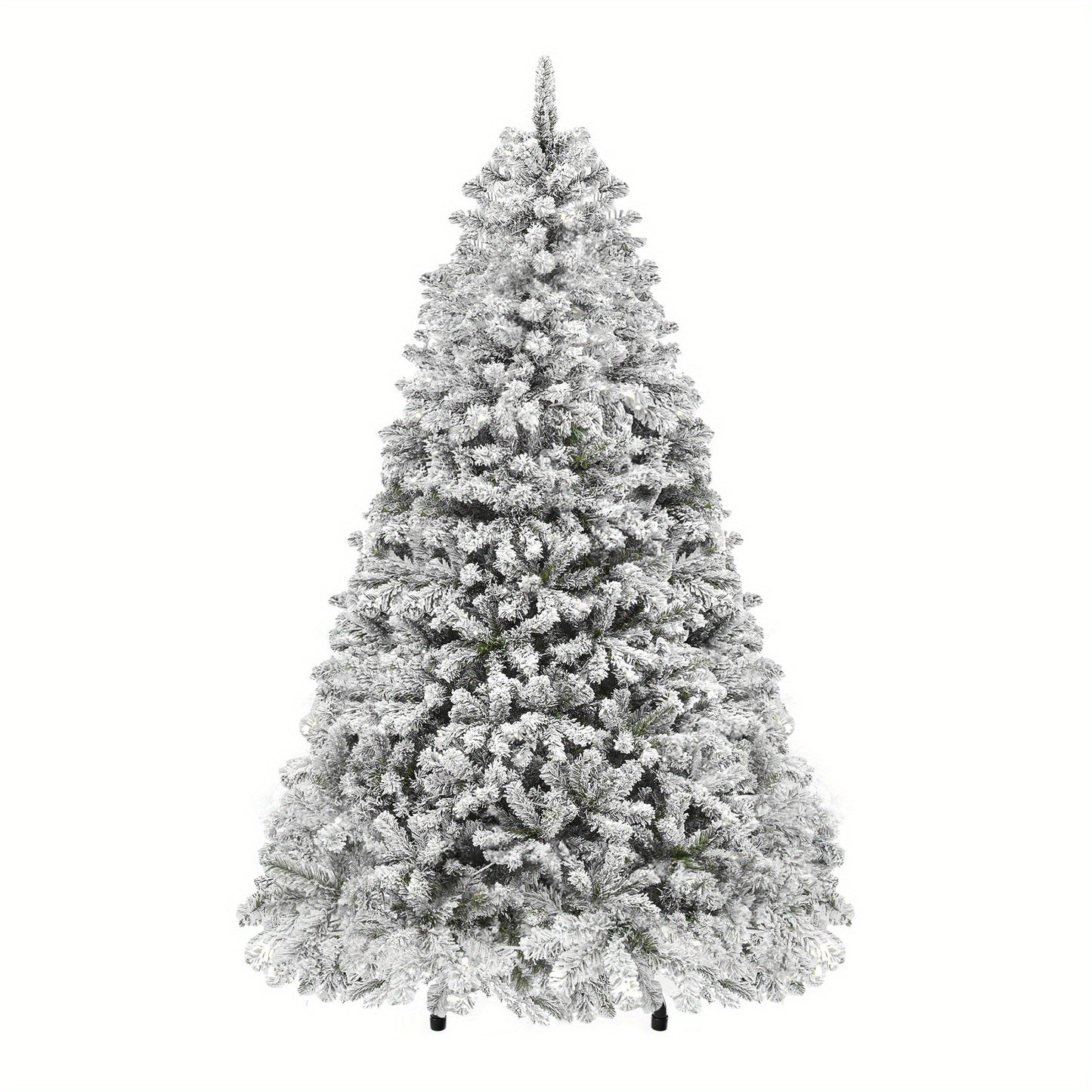 9ft - SNOW FLOCKED ARTIFICIAL CHRISTMAS TREE w/2,094 BRANCH TIPS