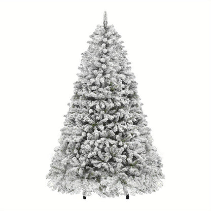 9ft - SNOW FLOCKED ARTIFICIAL CHRISTMAS TREE w/2,094 BRANCH TIPS