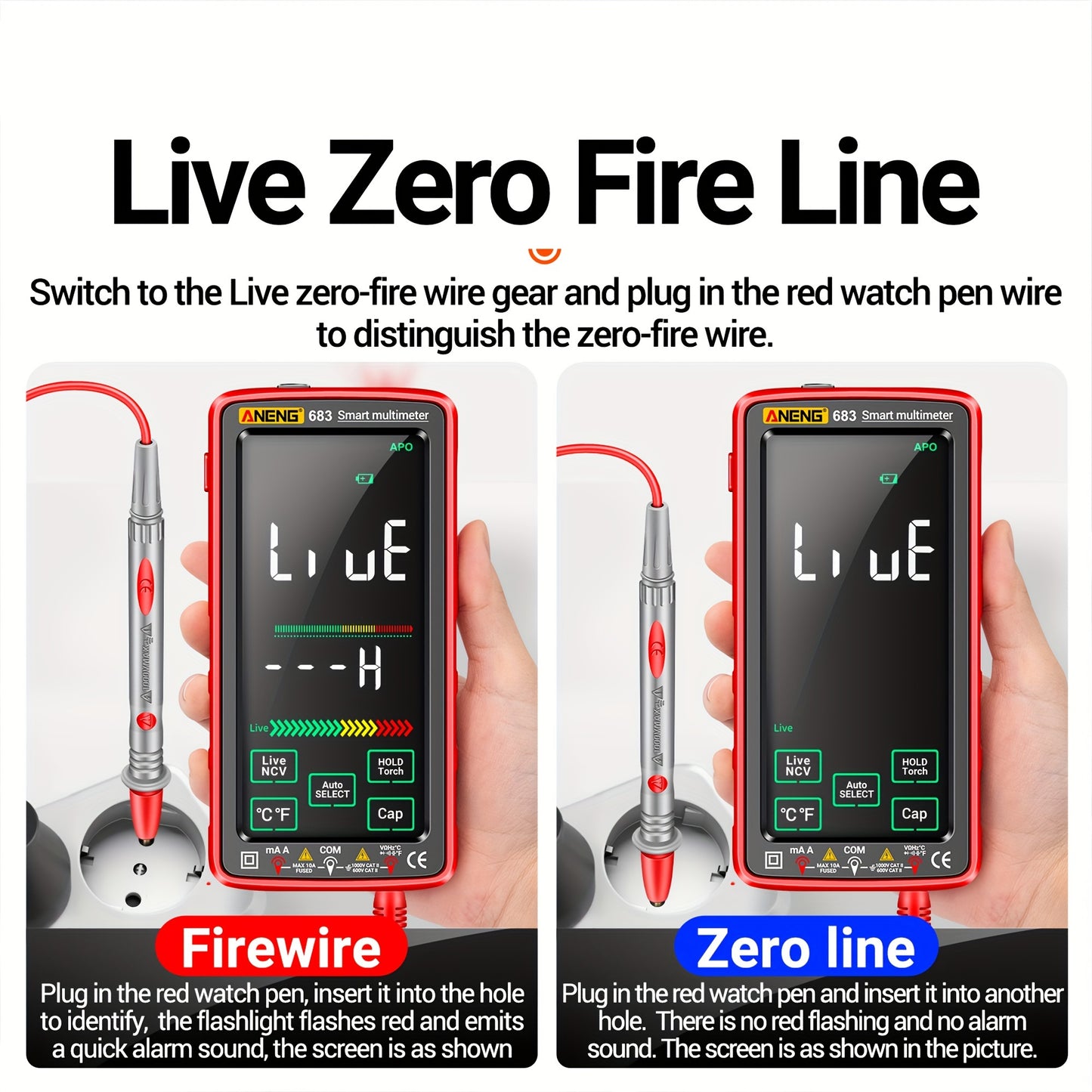 PROFESSIONAL AUTO-RANGING TOUCH SCREEN DIGITAL MULTIMETER TESTER