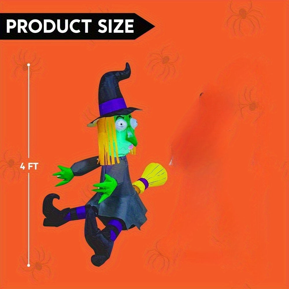 4ft - OUTDOOR INFLATABLE HALLOWEEN WITCH W/BUILT-IN LIGHTS