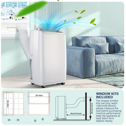 3-in-1 - 12,000 BTU PORTABLE AIR CONDITIONER, COOL 500 SQ FT