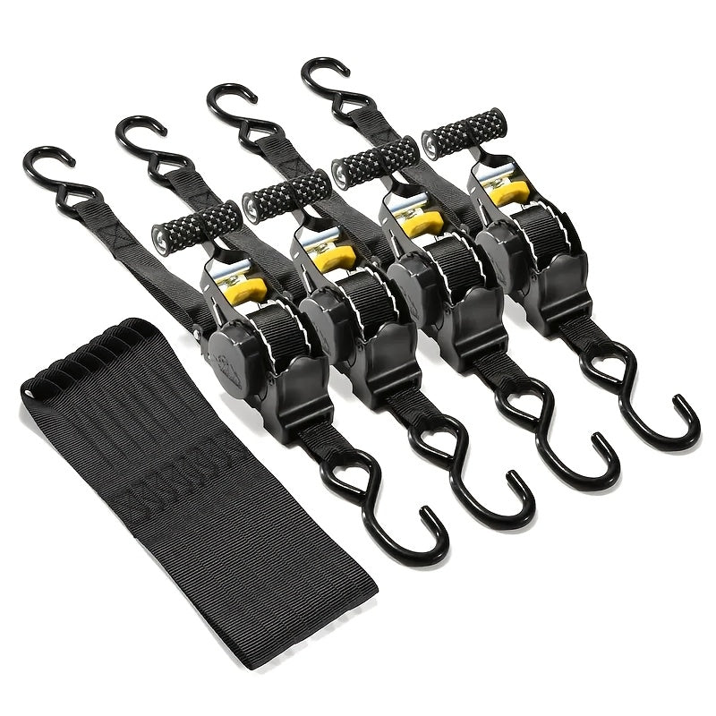 AIRCRAFT GRADE HEAVY-DUTY ALUMINUM LOCKING RATCHET STRAPS