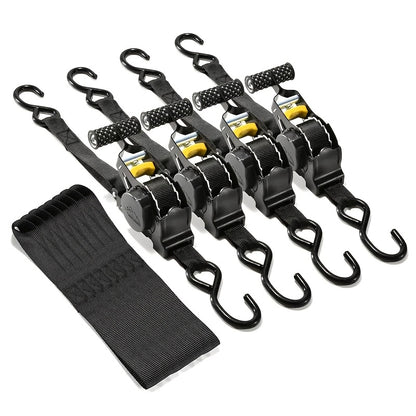 AIRCRAFT GRADE HEAVY-DUTY ALUMINUM LOCKING RATCHET STRAPS
