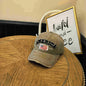 VINTAGE WASHED AMERICAN FLAG SOFT TOP BASEBALL CAP