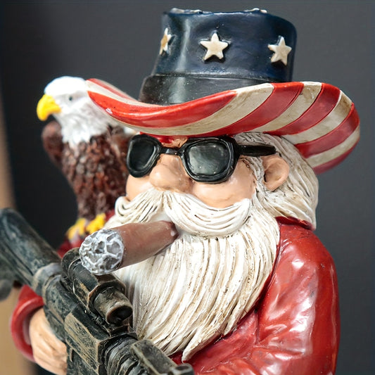 1pc - DWARF VETERAN TACTICAL ORNAMENT W/GUN & EAGLE