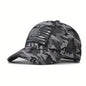 CAMOUFLAGED USA FLAG  SOFT TOP BASEBALL CAP