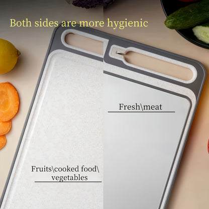 1pc - DUAL SIDED STAINLESS STEEL CUTTING BOARDS W/BUILT-IN SHARPENER