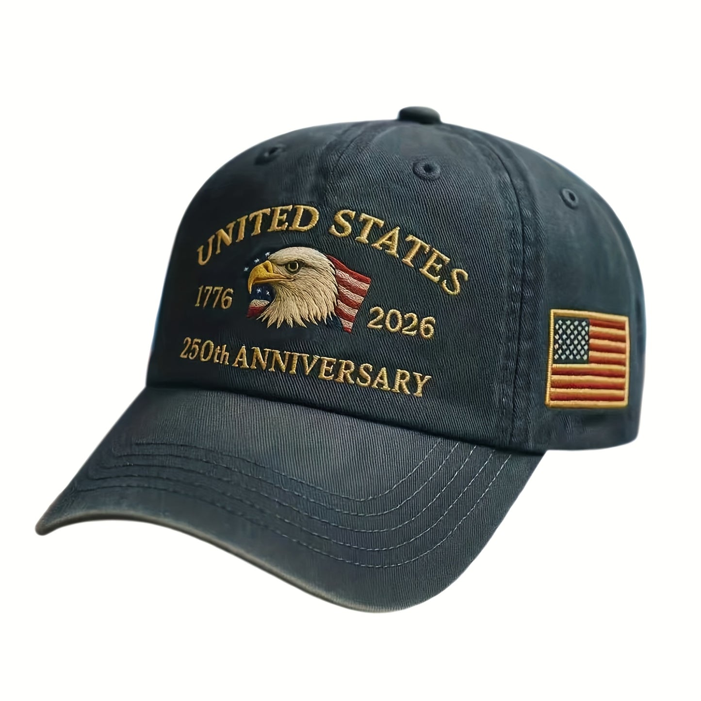 EMBROIDERED AMERICA'S 250th FOUNDING ANNIVERSARY BASEBALL CAPS