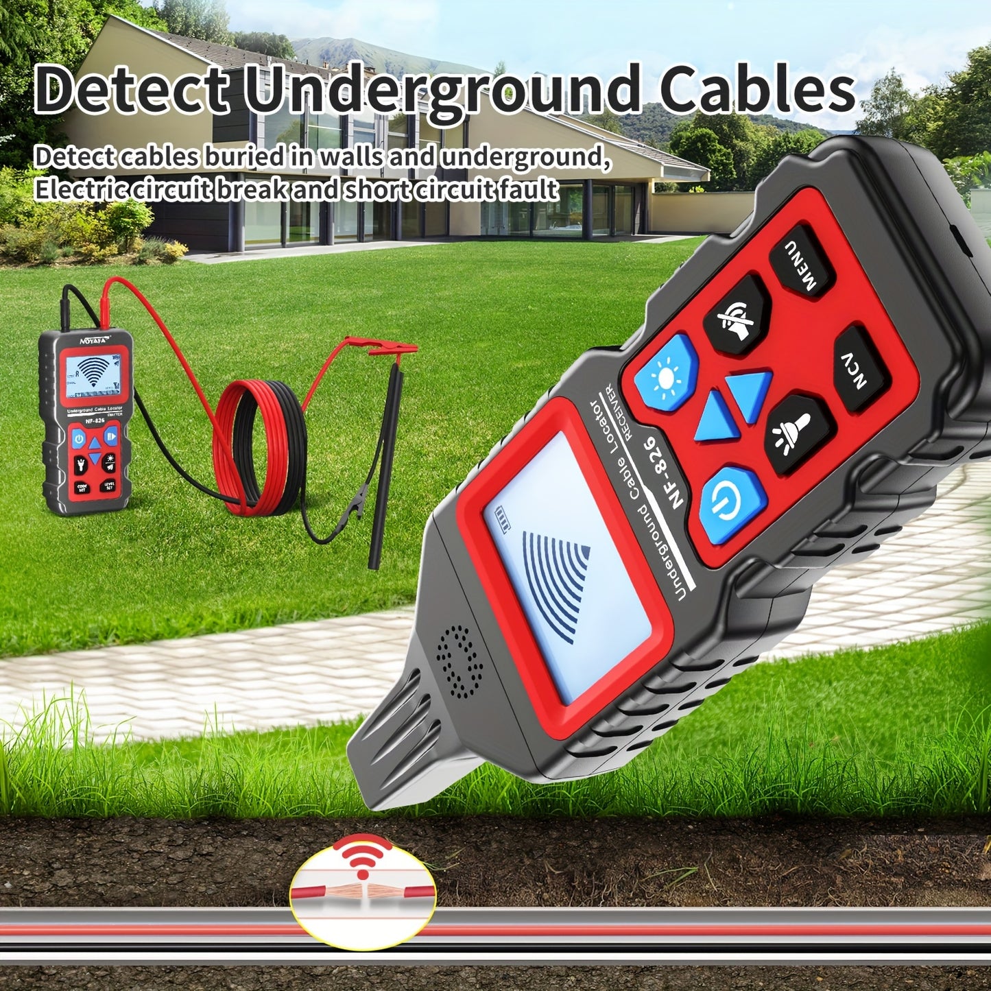 UNDERGROUND CABLE/WIRE/PIPE LOCATOR CIRCUIT TRACER